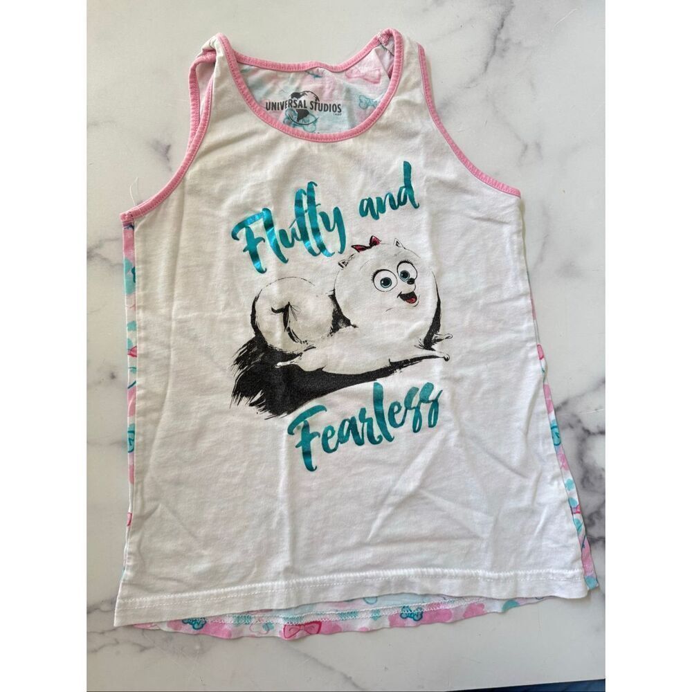 Universal Studios life of Pets Pomeranian puppy dog fluffy tank top girls small